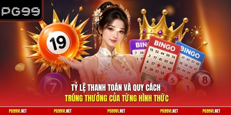 Tỷ lệ thanh toán và quy cách trúng thưởng của từng hình thức